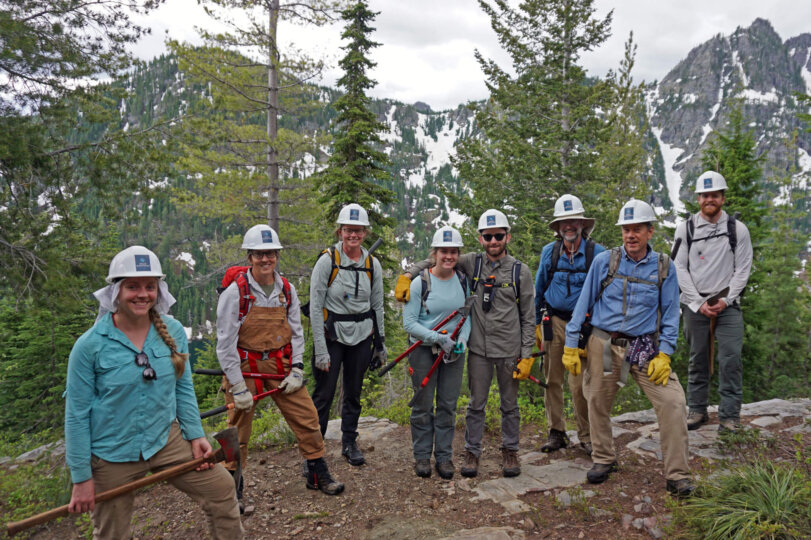 trail crew in the backcountry